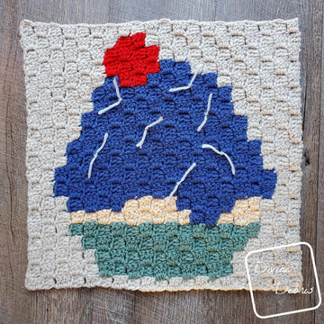 C2C Cupcake Afghan Square