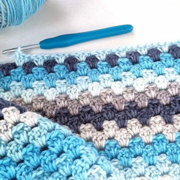Aquamarine Joy Triangle Crochet Shawl