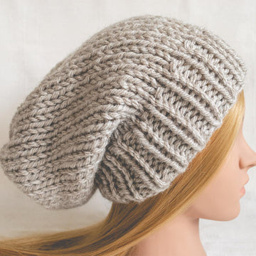 Chunky Knit Slouch Beanie in King Cole Big Value Super Chunky