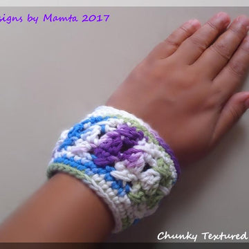 Crochet Bracelet Pattern Chunky Textured Cuff
