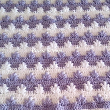 Zigzag puff aloe stitch baby blanket