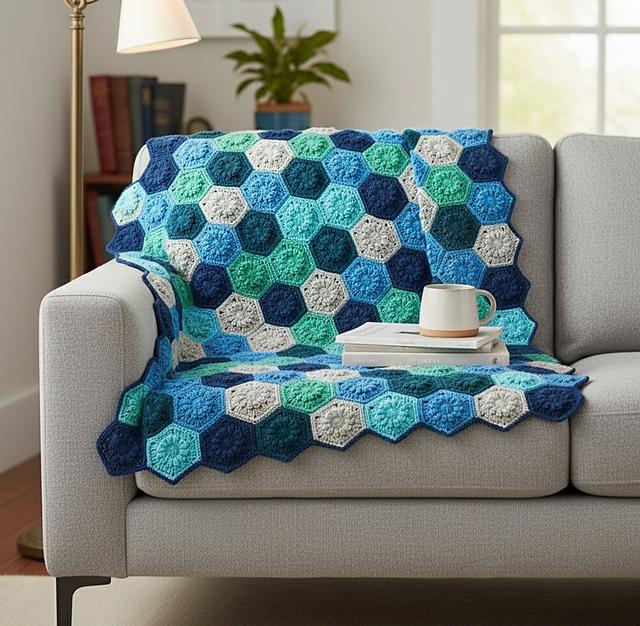Crochet baby Blanket . Daisy Field Blanket