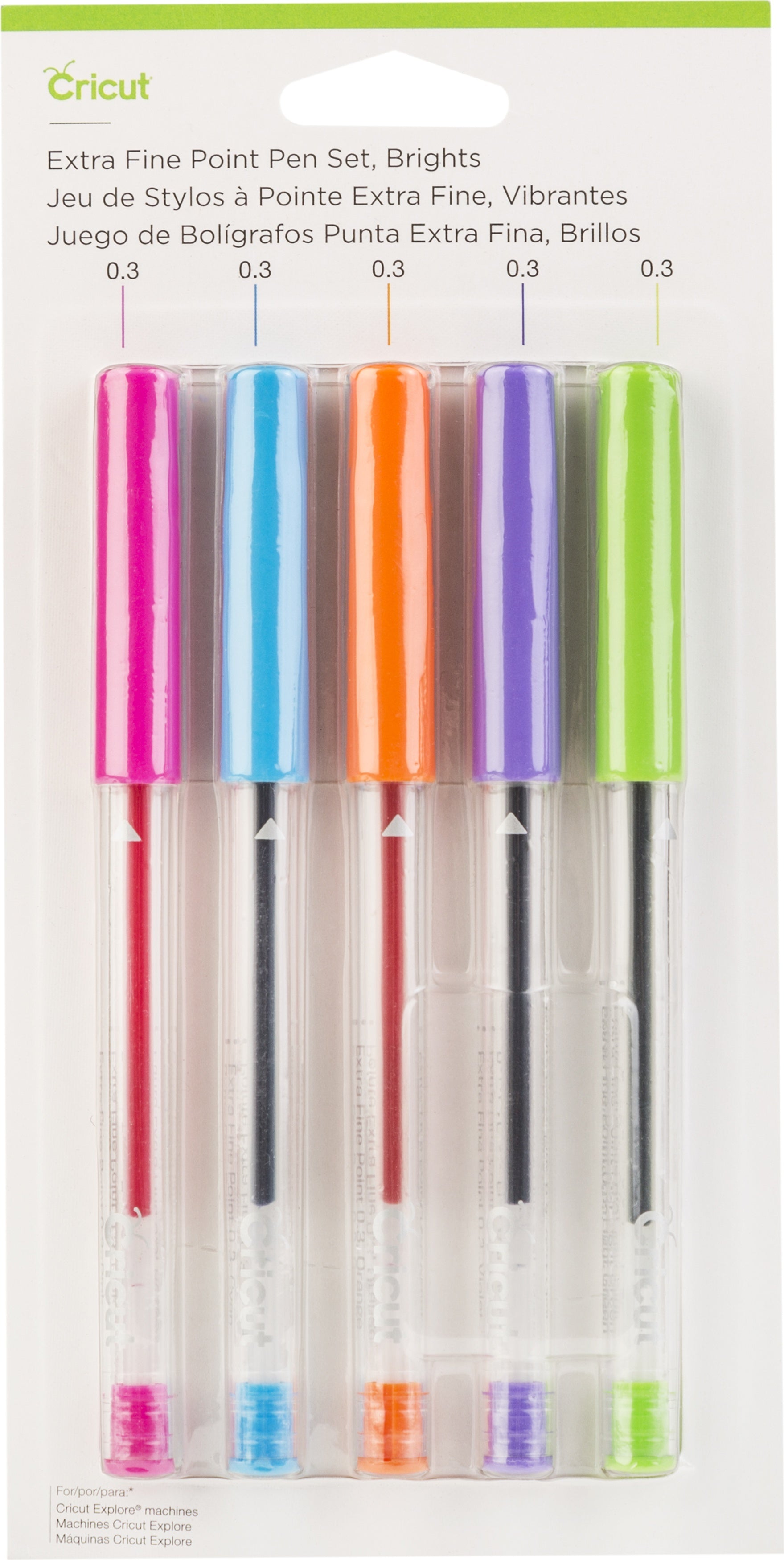Cricut Extra Fine Point Pen Set 5/Pkg - Brights