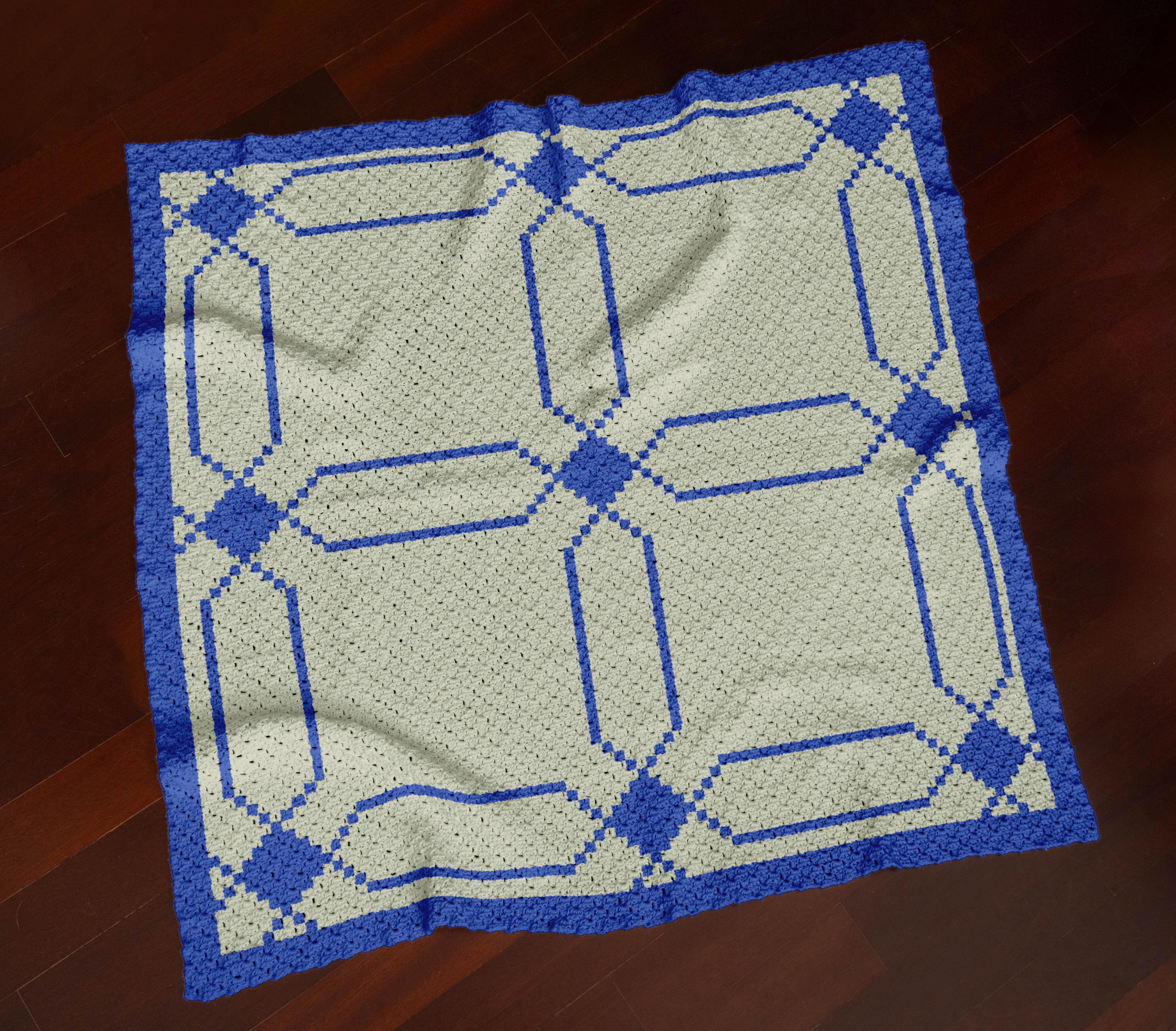 Geometric Blanket C2C CROCHET PATTERN Istanbul Afghan Bed cover Throw Pixel Design