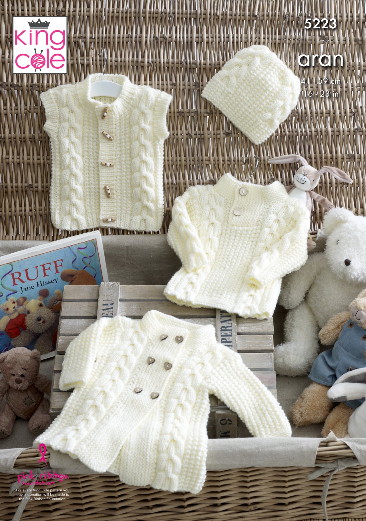 Coat, Sweater, Gilet & Hat in King Cole Comfort Aran - 5223 - Leaflet
