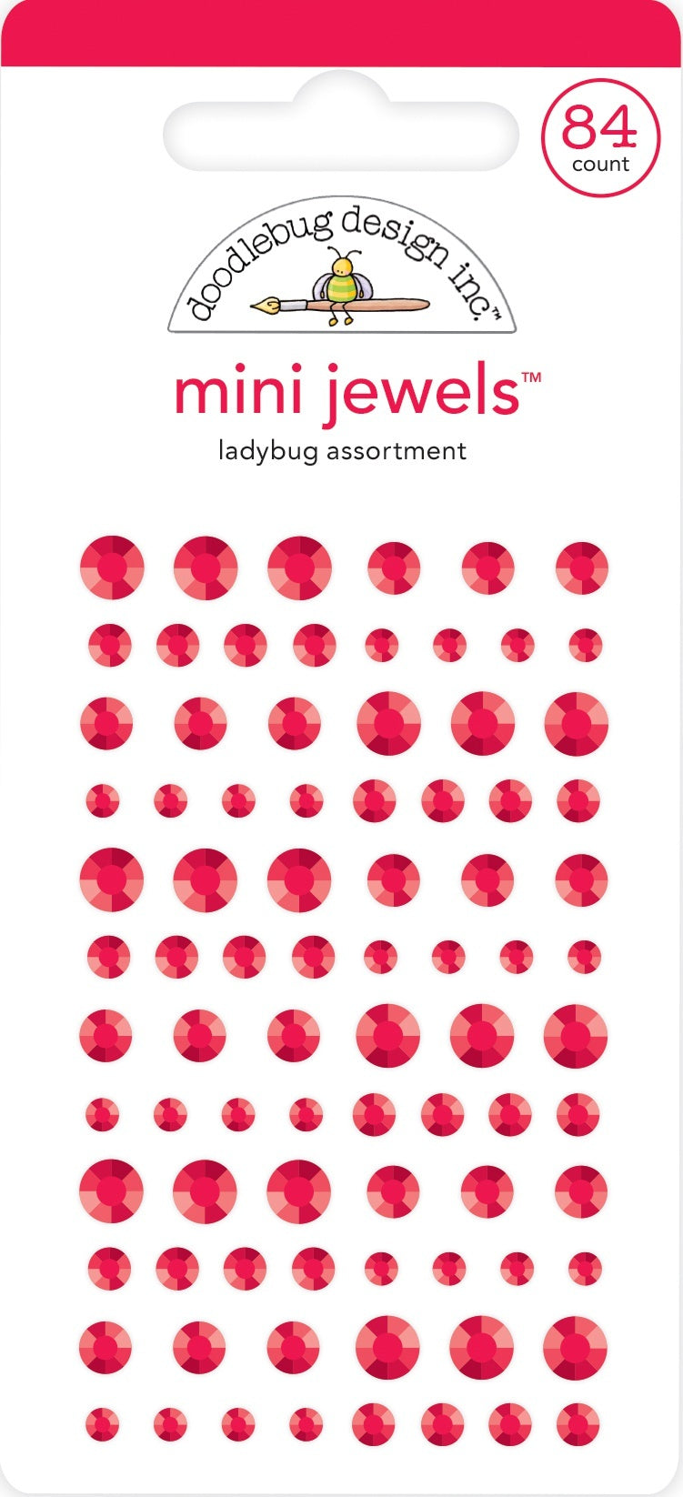 Doodlebug Adhesive Mini Jewels - Ladybug