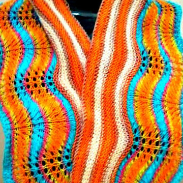 Sideways Knit Summer Scarf