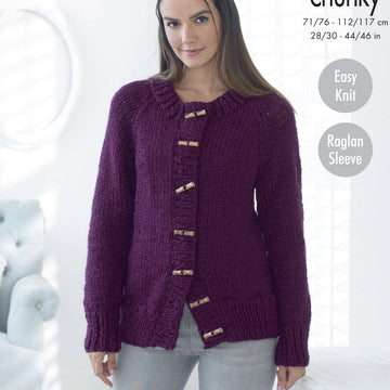 Sweater & Cardigan in King Cole Big Value Super Chunky - 5337 - Leaflet