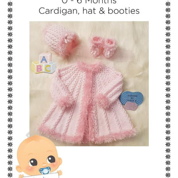Holly swing coat with fur trim baby knitting pattern
