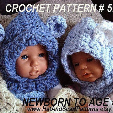 529, HOODED HAT WITH OR WITHOUT EARS