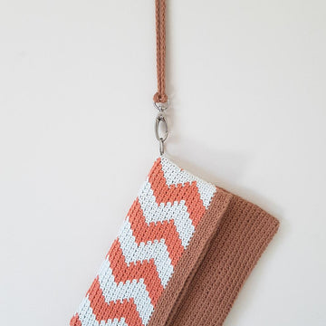 Chevron Fold Over Clutch