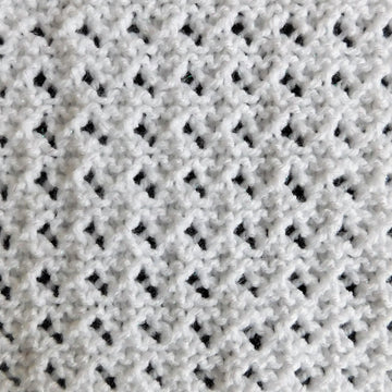 Jema - Lacy Garter Stitch Baby Blanket
