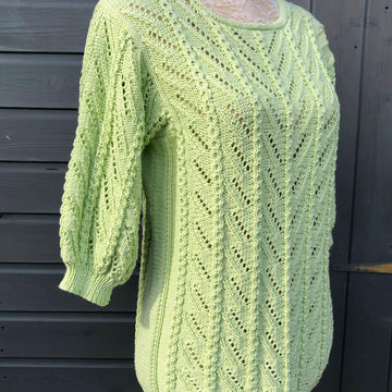 Retro Eyelet & Cable Sweater