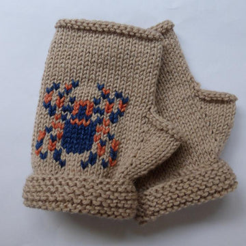 Spooky Spider Fingerless Mitts for Halloween