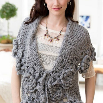 Love This Cardi in Red Heart Soft Heathers - LW3566