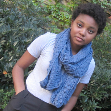 Bobble Diamonds and Posts Scarf