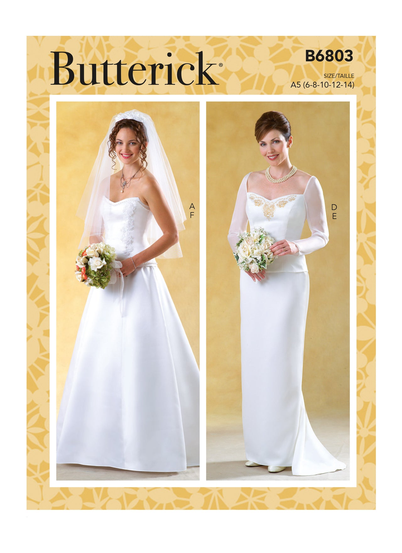 Butterick Misses' Formal Tops & Skirts With Train B6803 - Sewing Pattern