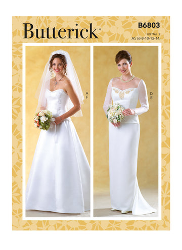 Butterick Misses' Formal Tops & Skirts With Train B6803 - Sewing Pattern