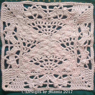 I Heart Butterflies Crochet Afghan Square