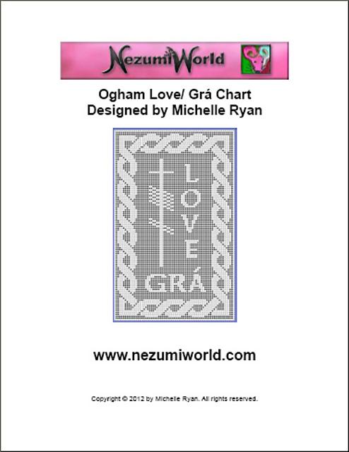 Ogham Large Love/ Grá Chart