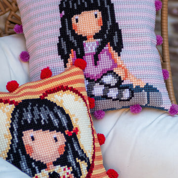 Vervaco Gorjuss Time to Fly Cushion Cross Stitch Kit - 40cm x 40cm