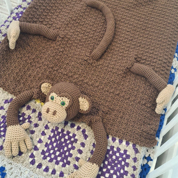 3in1 Jungle Monkey Baby Blanket