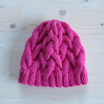 Cozy Cables Ponytail Hat