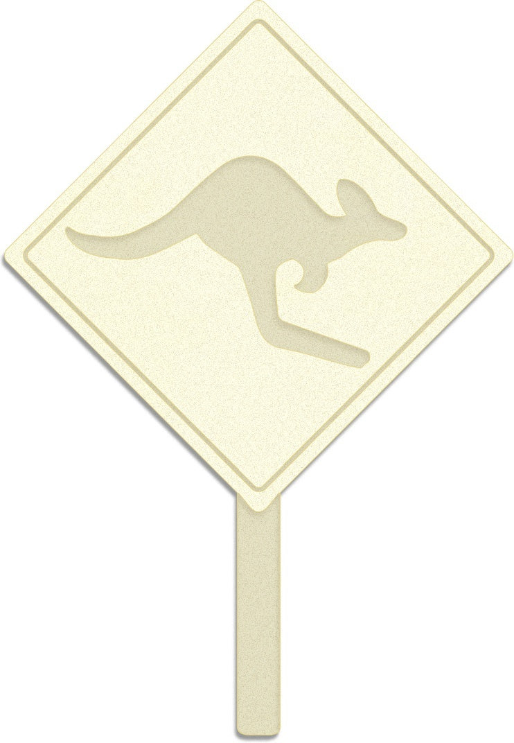 Artdeco Creations Sunburnt Country Laser Cut Coasterboard - Kangaroo Sign 2.2"X3.1"