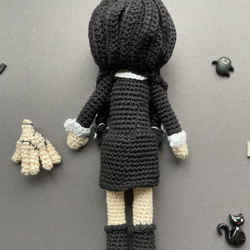 Wednesday amigurumi doll