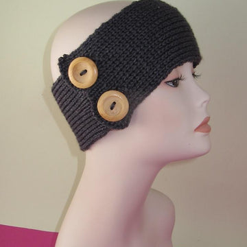2 Button All Rib Headband