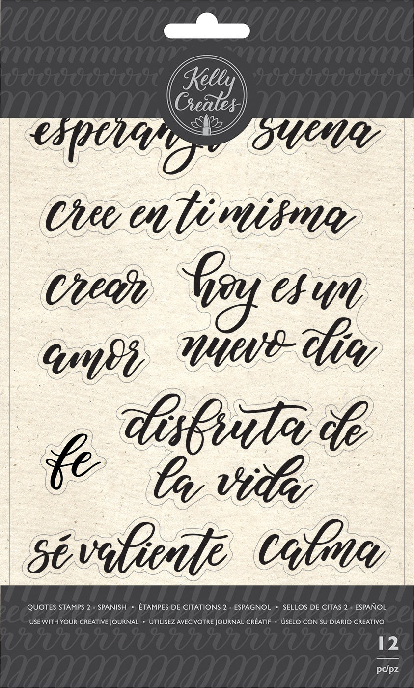 American Crafts Kelly Creates Acrylic Traceable Stamps - Quotes #2 (Spanish)