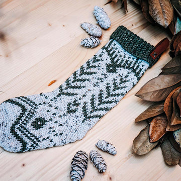 White Spruce Crochet Stocking