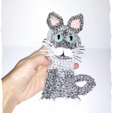 Gray cat applique