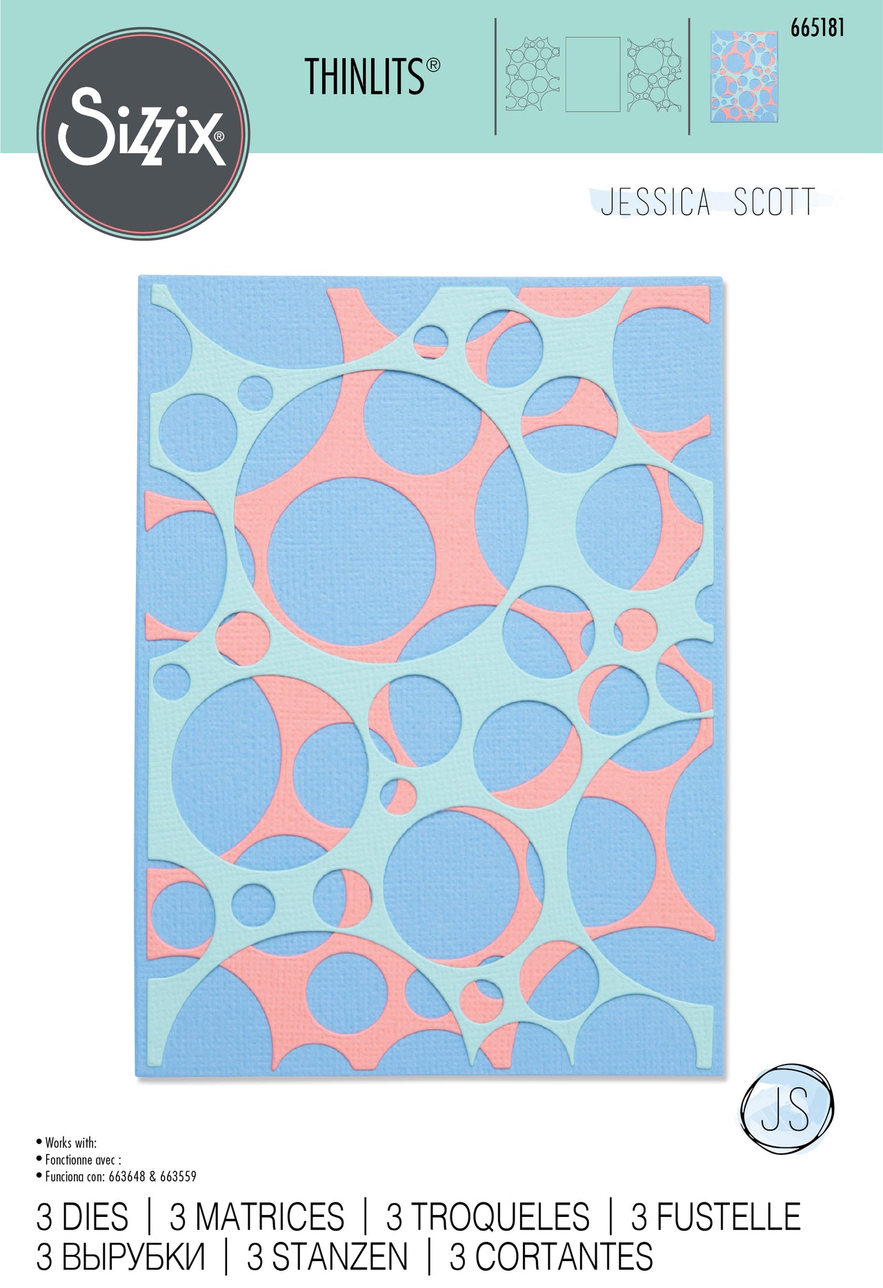 Sizzix Thinlits Die Set 3PK - Circle Layers by Jessica Scott