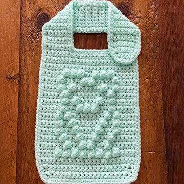 Baby Bib with Bobble Stitch Frog