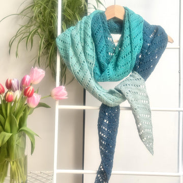 A mermaid's tail shawl