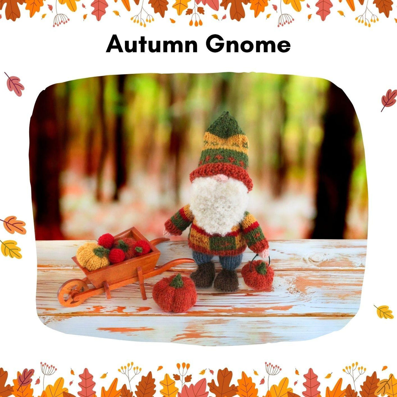 Autumn Gnome with Pumpkins