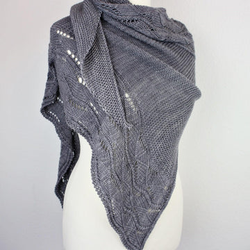 Knitting Pattern asymmetrical Shawl "The Young Mouse"
