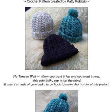 No Time to Wait Hat-Bulky Winter Stocking Cap