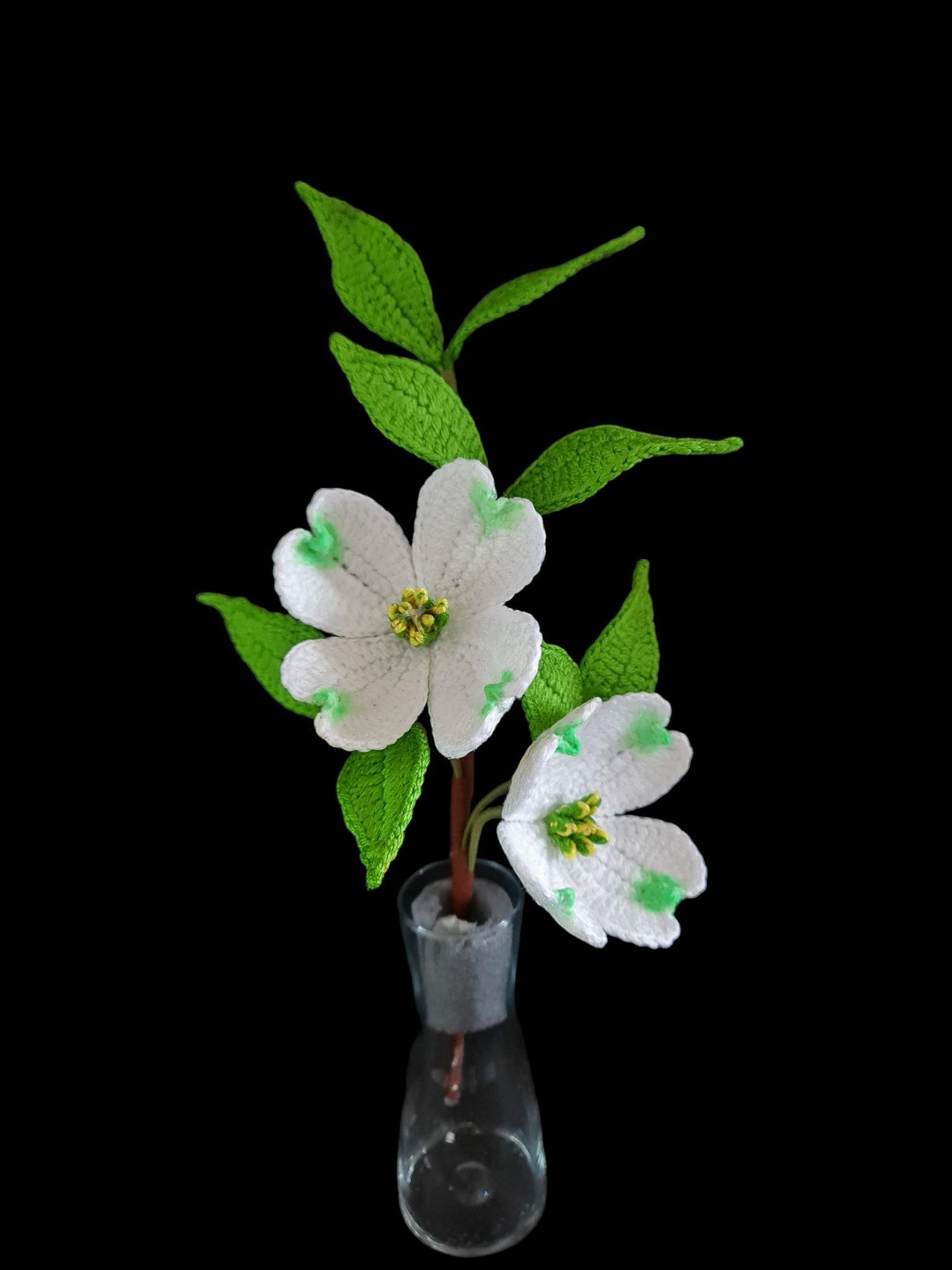 Crochet Dogwood flowers