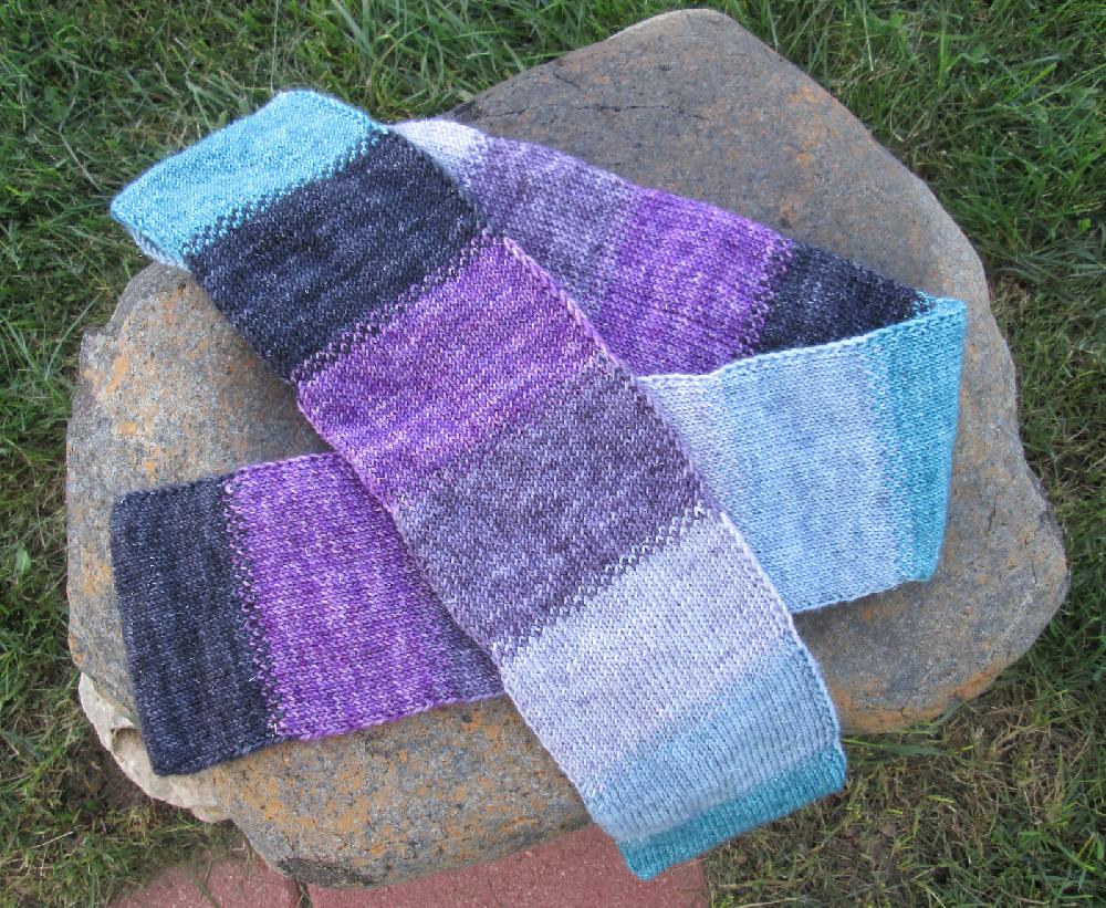 Scrappy Stripey Sock Yarn Scarf