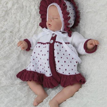 Knitting pattern baby jacket and hat  #340
