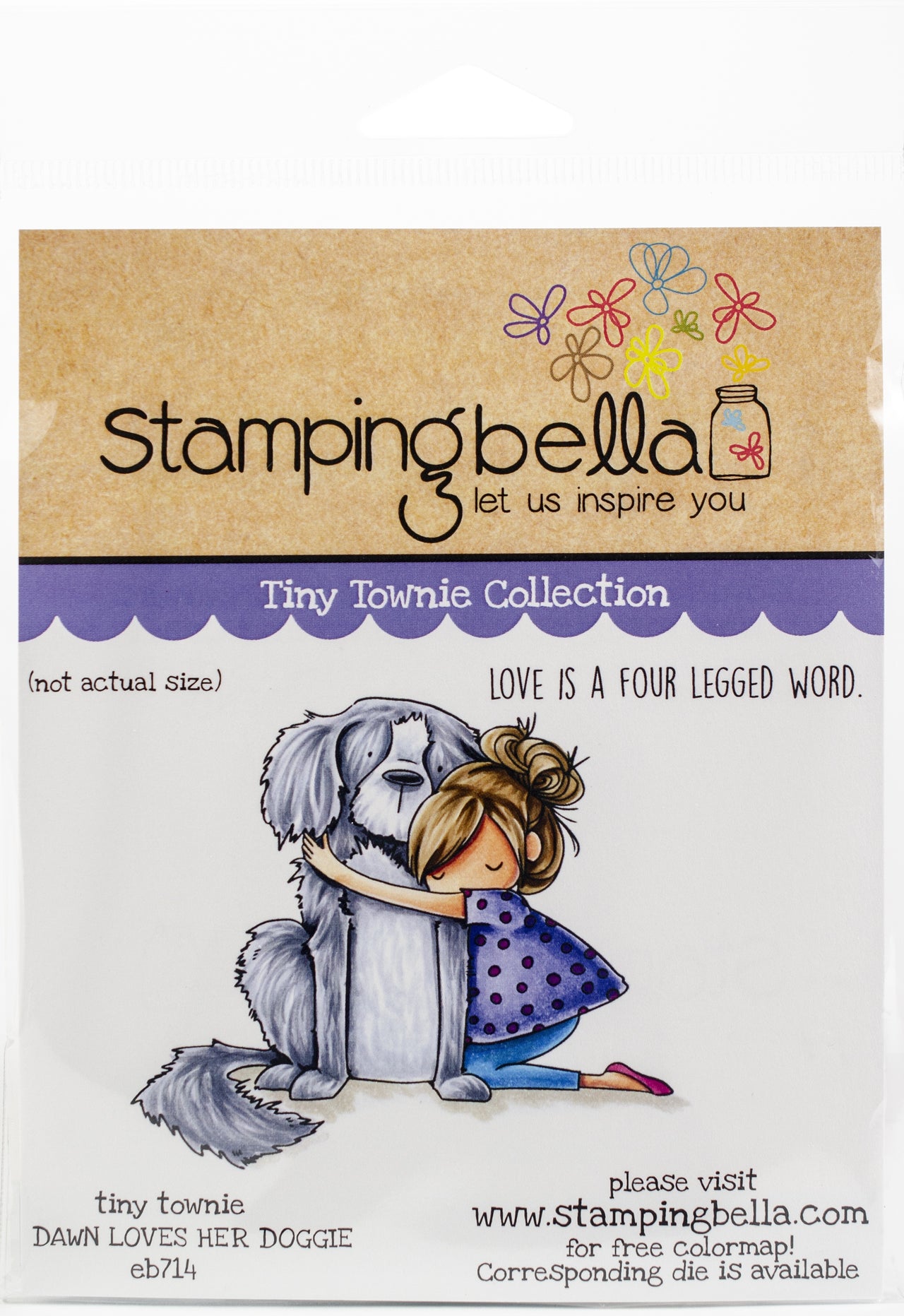 Stamping Bella Cling Stamps - Tiny Townie Dawn Loves Her Doggie