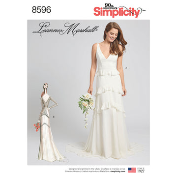 Simplicity 8596 Women's Gown with Train Option - Sewing Pattern