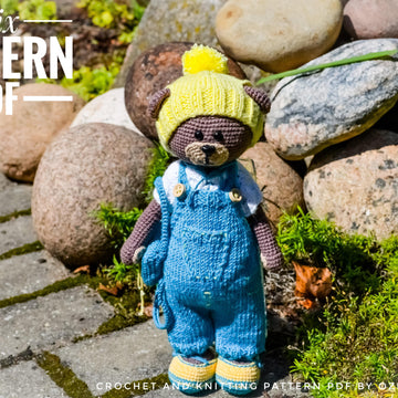 Barney bear amigurumi doll