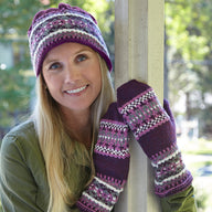 WEBS Emerging Designer #08 Got You Covered Hat and Mittens - Knitting Pattern for Women in Valley Yarns Northampton