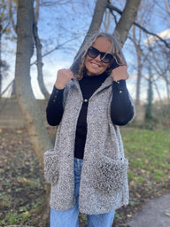 Marled Hoodie Vest