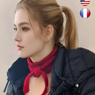 Skinny Sophia Crochet Scarf with I-Cord