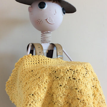 Seashell stitch throw