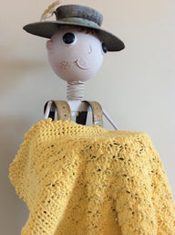 Seashell stitch throw